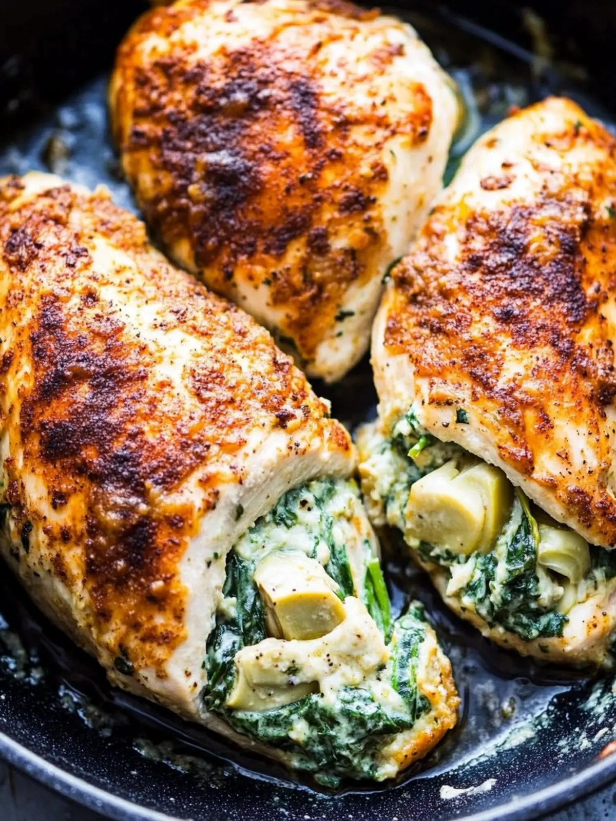 Spinach Artichoke Stuffed Chicken