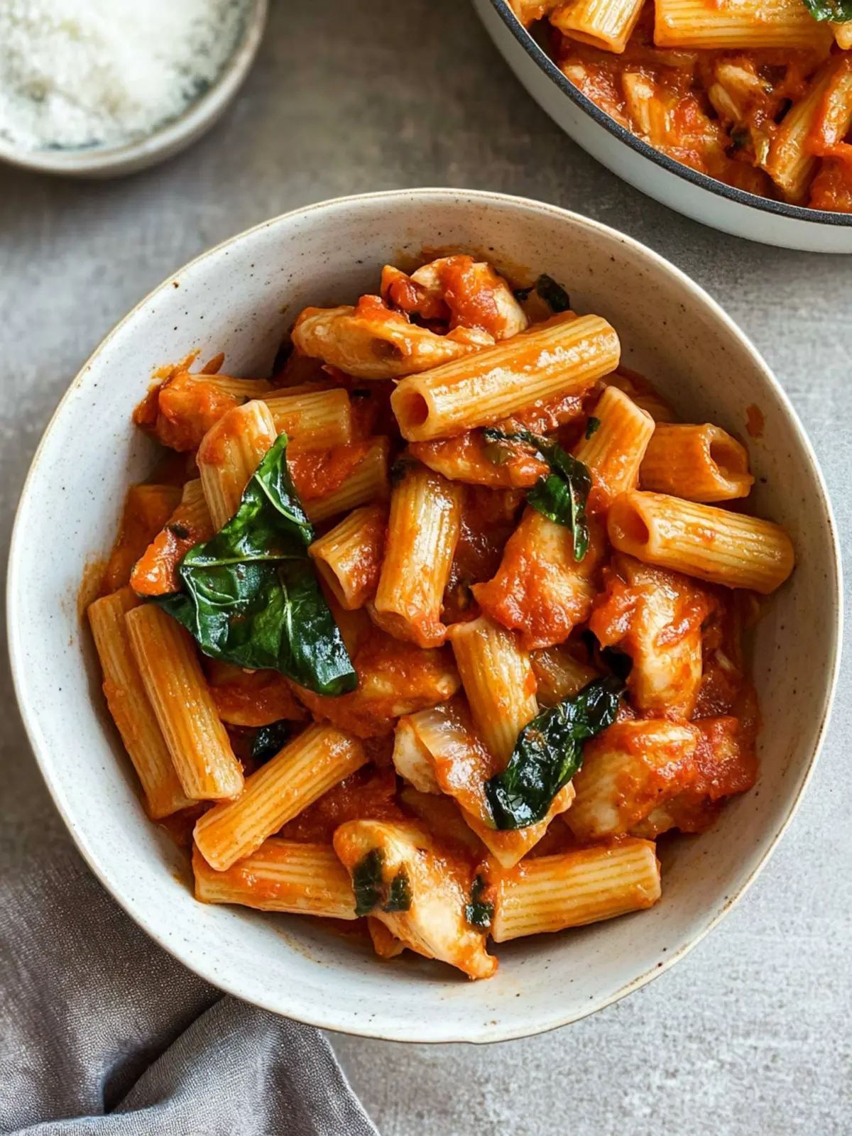 Roasted Red Pepper Pasta and Chicken