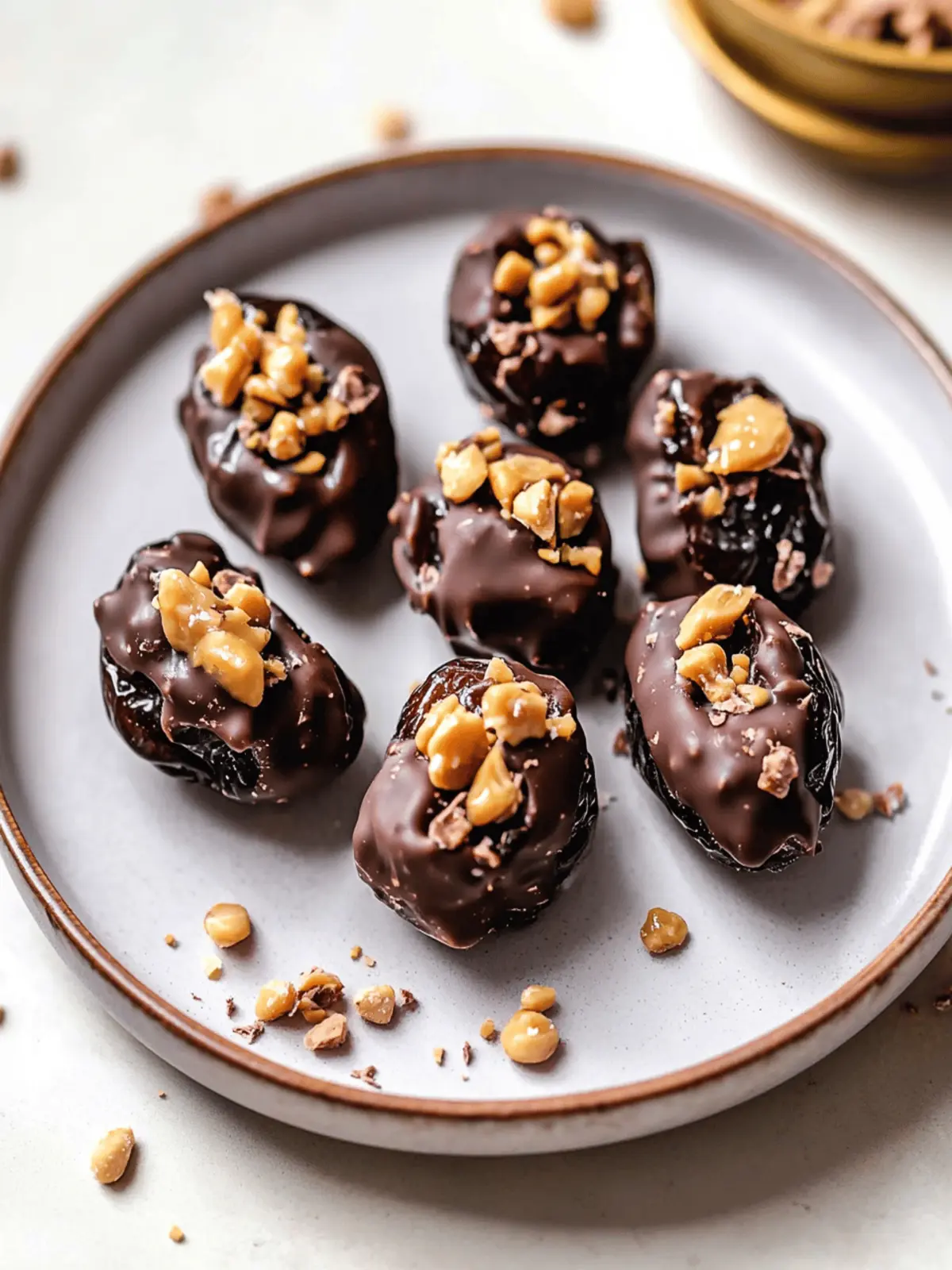 Chocolate Covered Dates Stuffed with Peanut Butter