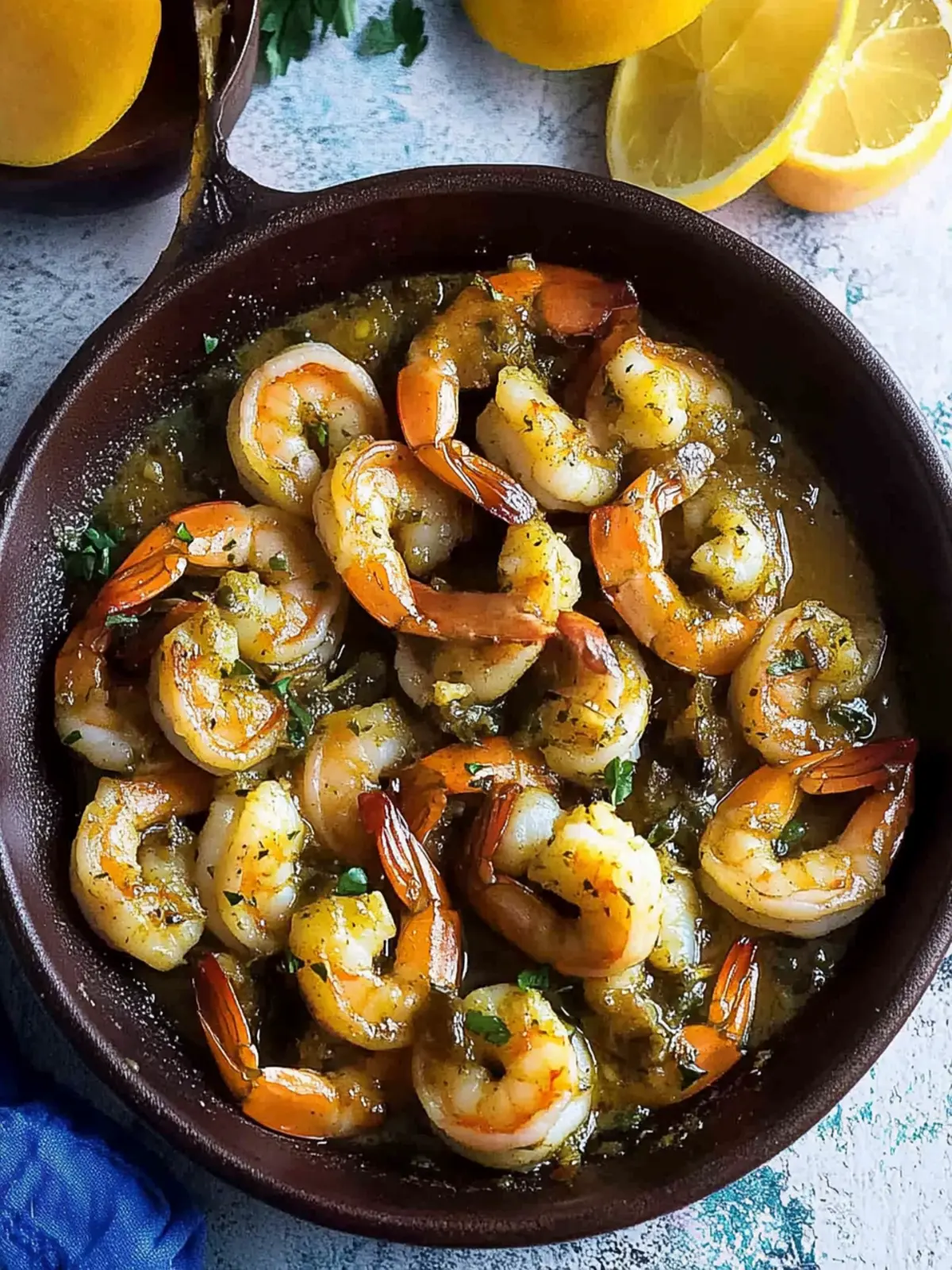 Baked Shrimp in Chermoula Marinade