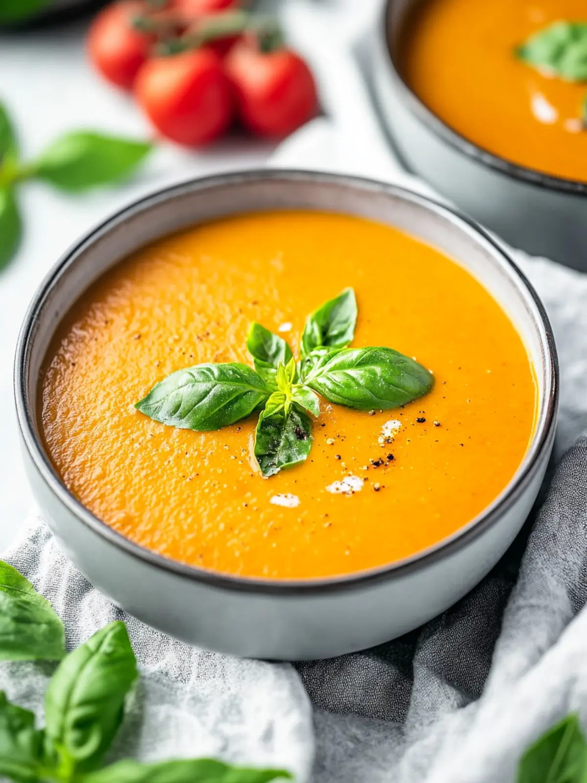 Delicious Roasted Tomato Basil Soup for Ultimate Comfort 2 Roasted Tomato Basil Soup