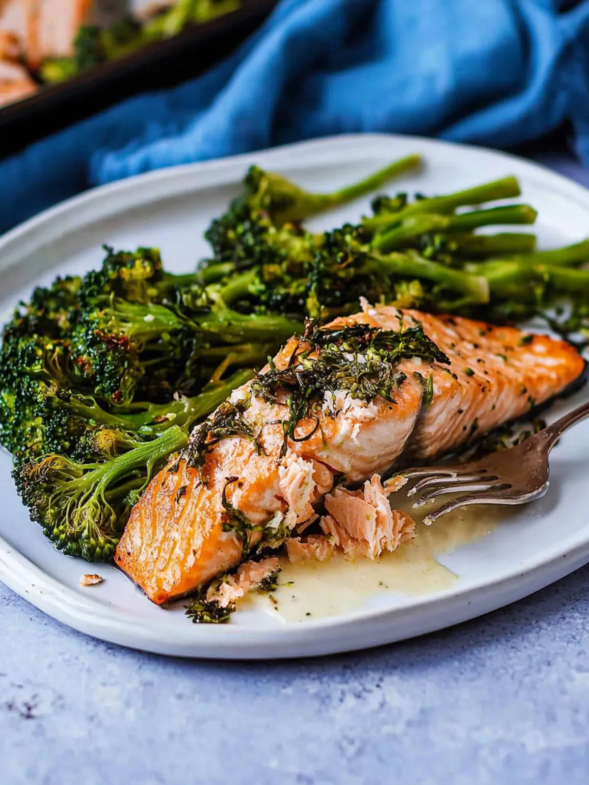 Buttery Baked Salmon with Baby Broccoli for a Quick Healthy Feast 5 Buttery Baked Salmon with Baby Broccoli