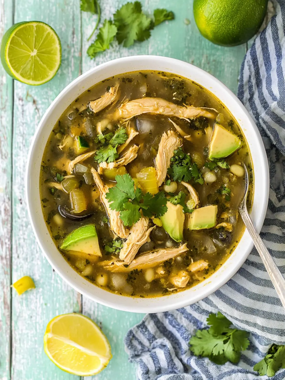 Savor Salsa Verde Chicken Pozole in Your Slow Cooker Today 5 Salsa Verde Chicken Pozole