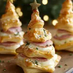 Ham & Cheese Puff Pastry Christmas Trees for Festive Fun 6 HAM & CHEESE PUFF PASTRY CHRISTMAS TREES