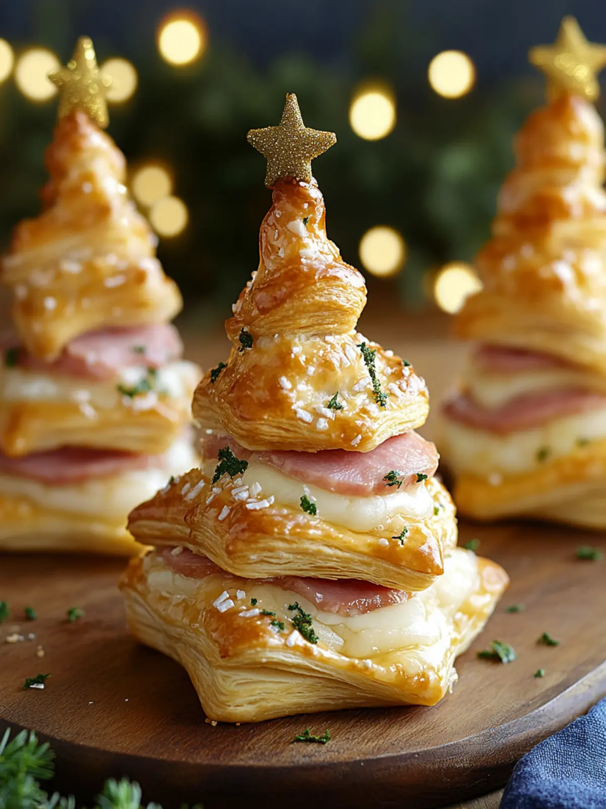 Ham & Cheese Puff Pastry Christmas Trees for Festive Fun 5 HAM & CHEESE PUFF PASTRY CHRISTMAS TREES