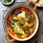Savory Shakshuka with Blistered Shishito Peppers Magic 5 Shakshuka with Blistered Shishito Peppers