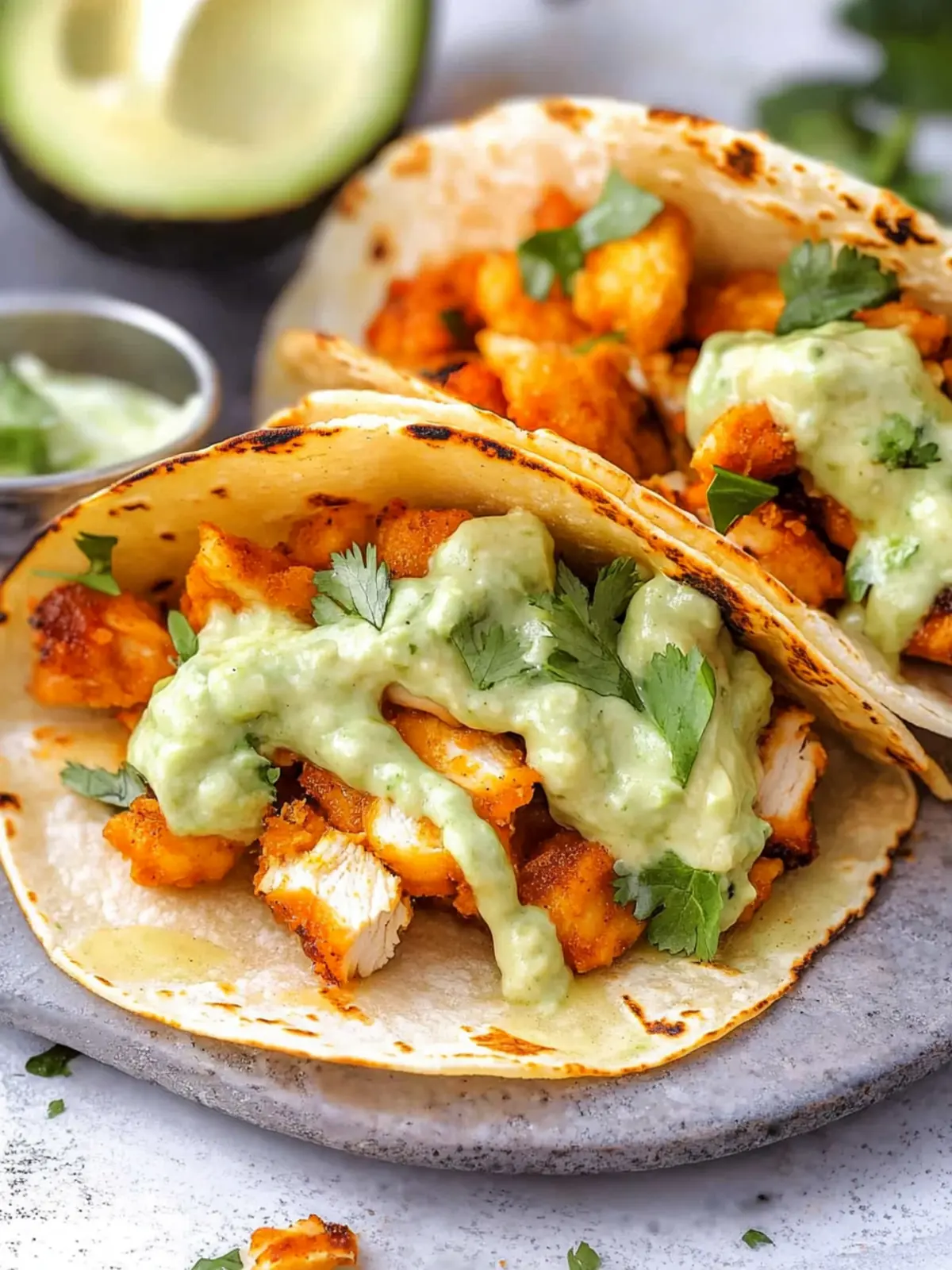 Buffalo Chicken Crispy Tacos with Avocado Crema for Taco Lovers 5 Buffalo Chicken Crispy Tacos with Avocado Crema