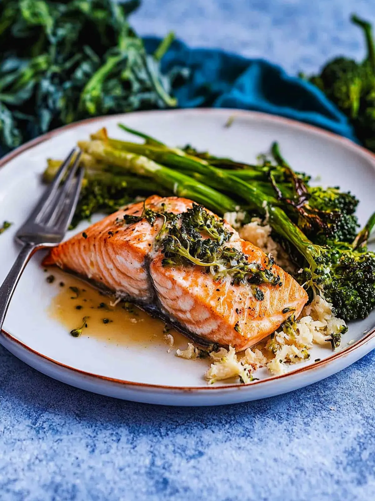 Buttery Baked Salmon with Baby Broccoli for a Quick Healthy Feast 3 Buttery Baked Salmon with Baby Broccoli