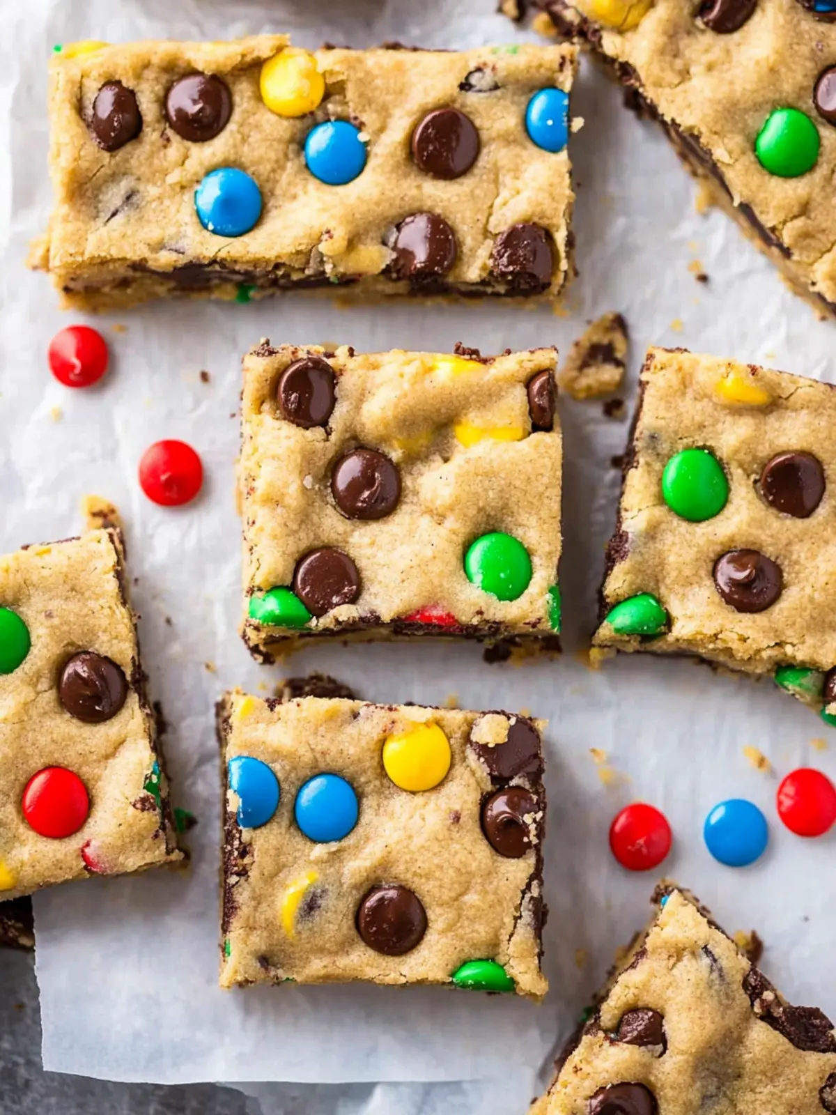 Easy No-Bake Monster Protein Cookie Dough Bars You’ll Love 2 Easy No-Bake Monster Protein Cookie Dough Bars