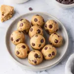 The BEST Chocolate Chip Cookie Dough Protein Bites You’ll Love 2 The BEST Chocolate Chip Cookie Dough Protein Bites!