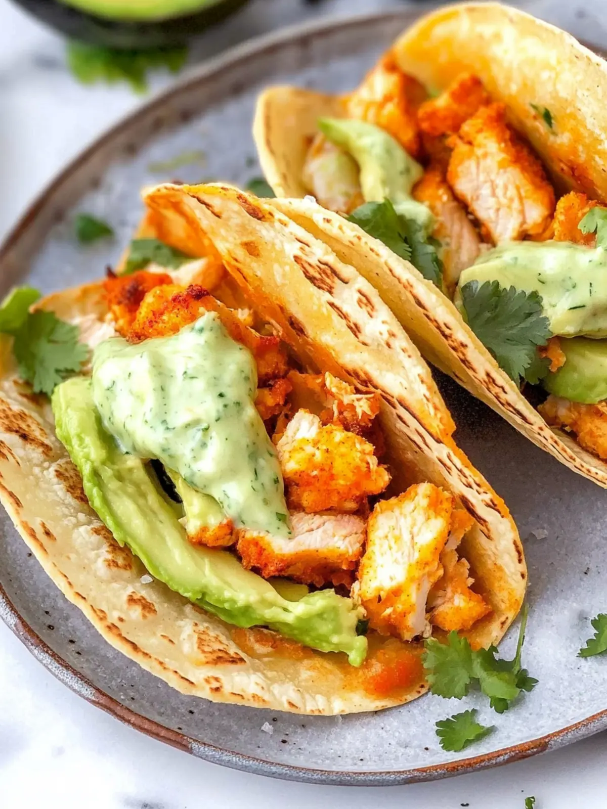 Buffalo Chicken Crispy Tacos with Avocado Crema for Taco Lovers 4 Buffalo Chicken Crispy Tacos with Avocado Crema