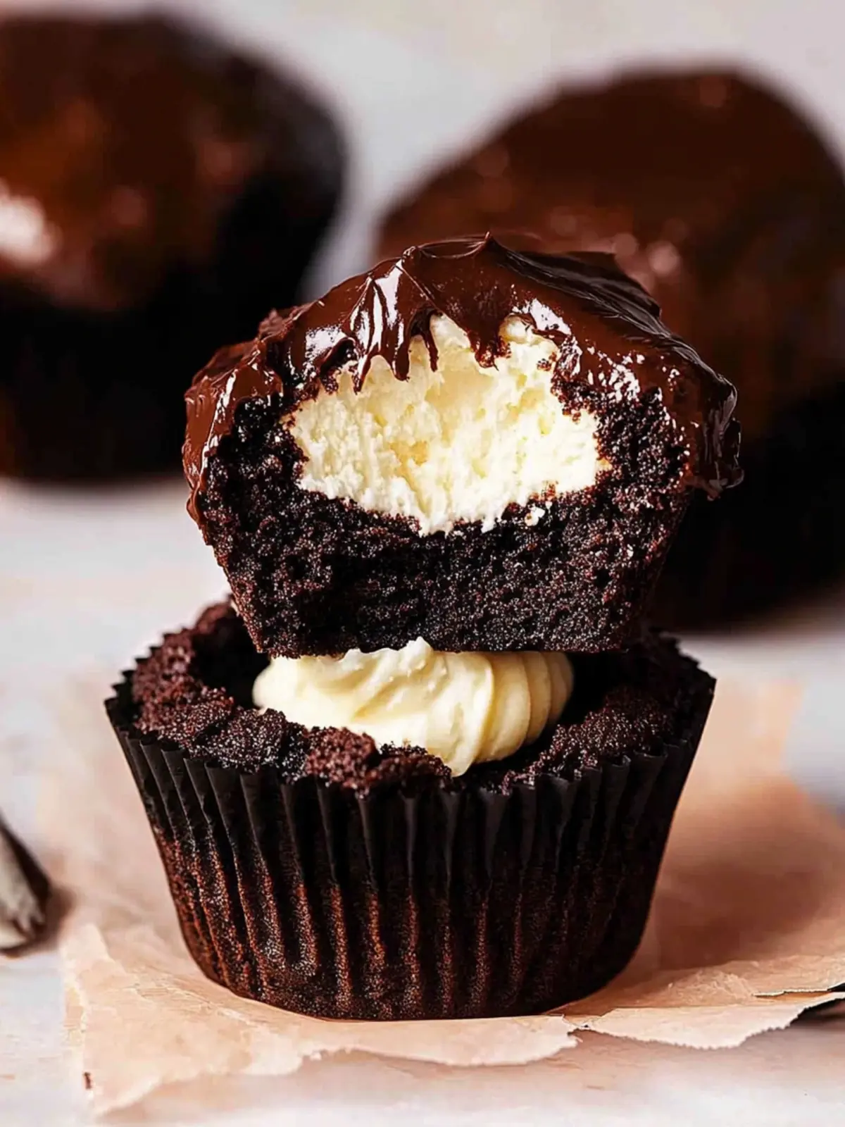 Whipped Cream-Filled Chocolate Cupcakes with Ganache Bliss 5 Whipped Cream-Filled Chocolate Cupcakes With Chocolate Ganache Frosting