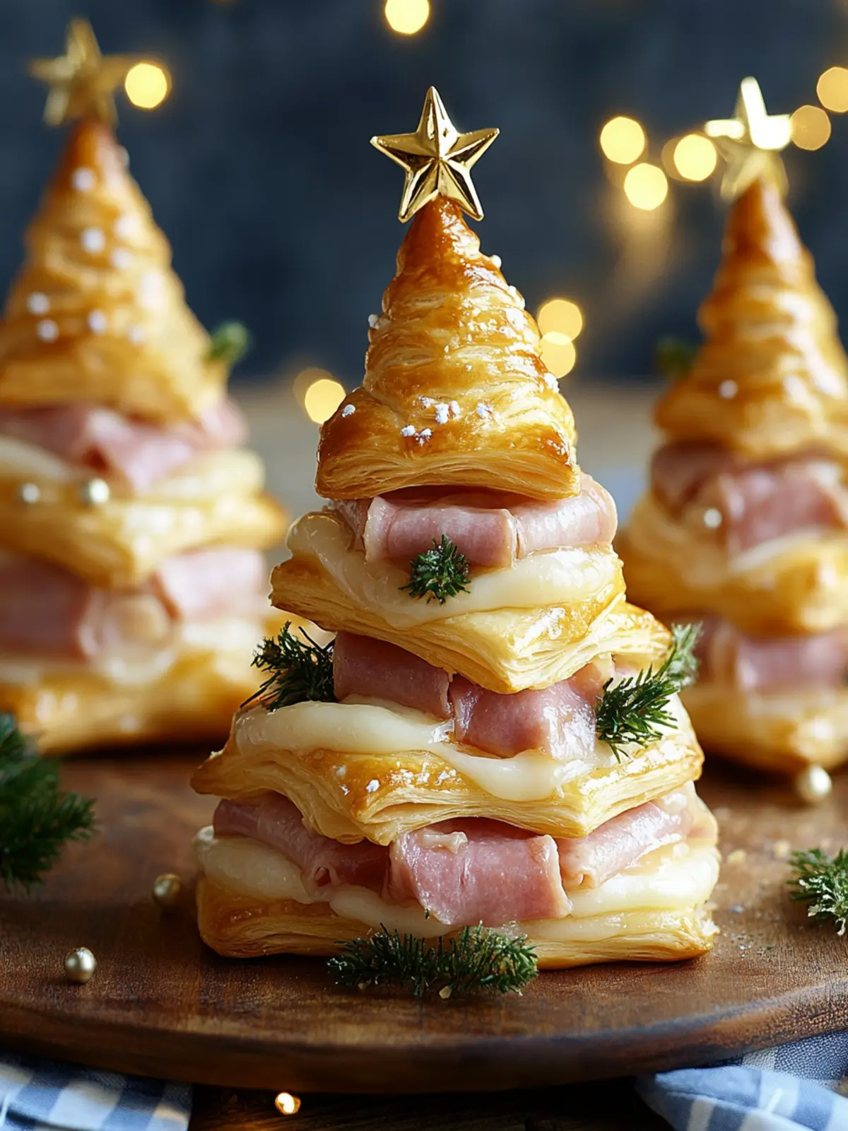 Ham & Cheese Puff Pastry Christmas Trees for Festive Fun 4 HAM & CHEESE PUFF PASTRY CHRISTMAS TREES