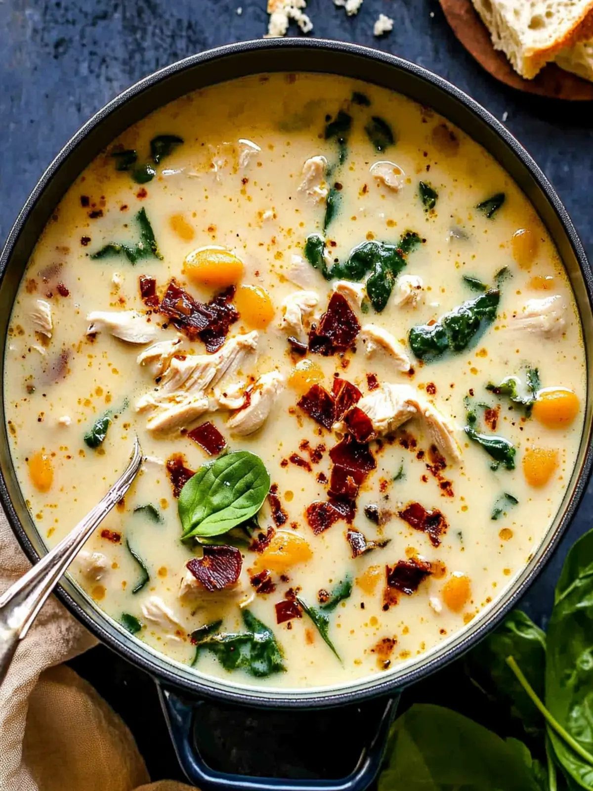 Creamy Tuscan Chicken Soup: Your Cozy 30-Minute Meal 3 Creamy Tuscan Chicken Soup