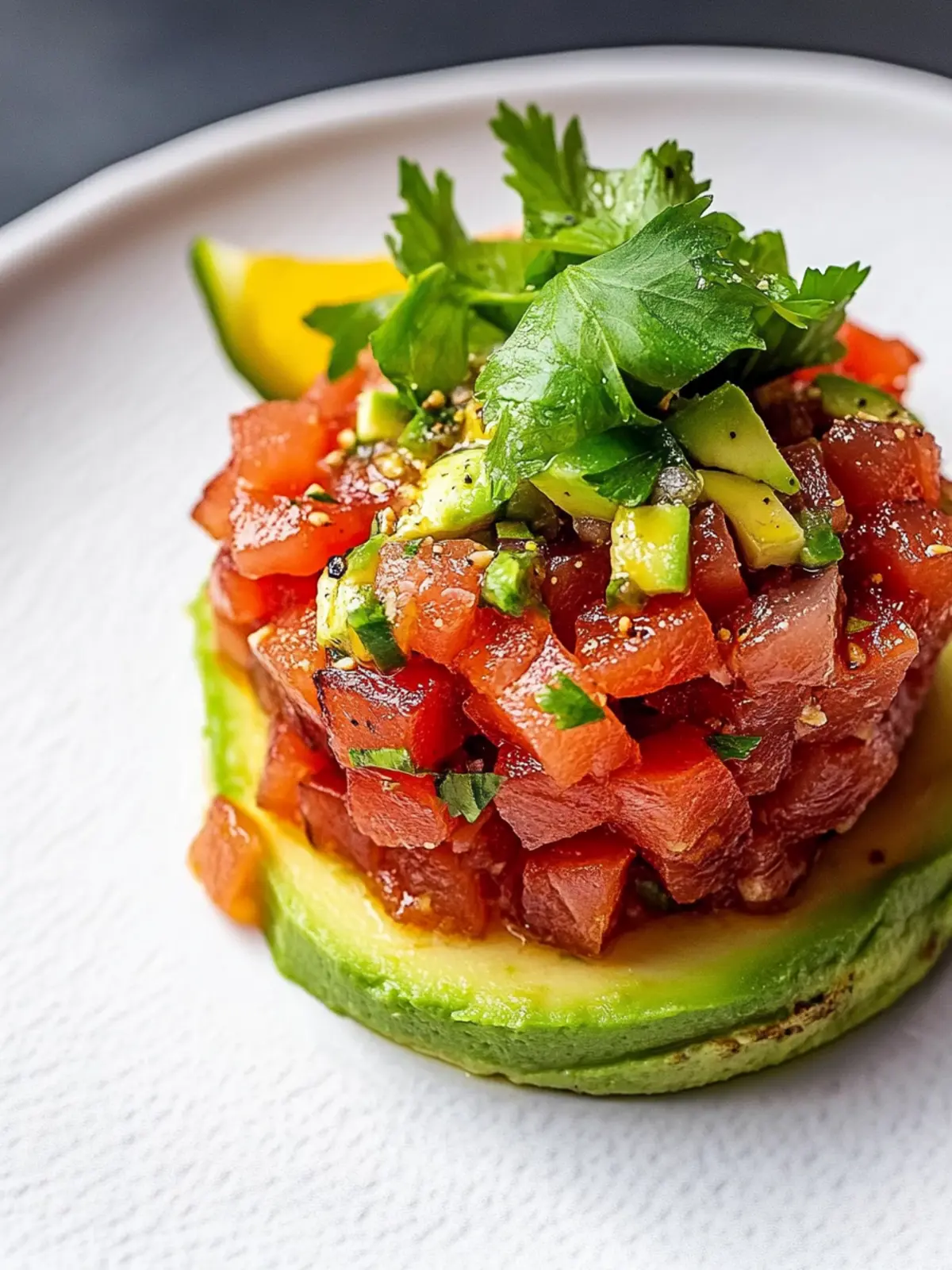 Zesty Spicy Tuna Tartare with Creamy Avocado Delight 5 Spicy Tuna Tartare