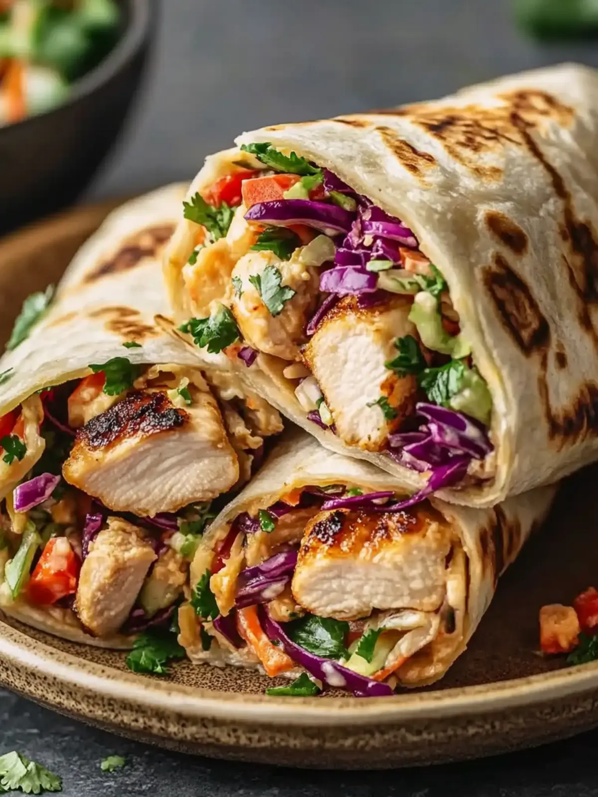 Thai Chicken Wrap with Crunchy Asian Slaw Made Easy at Home 2 Thai Chicken Wrap with Crunchy Asian Slaw