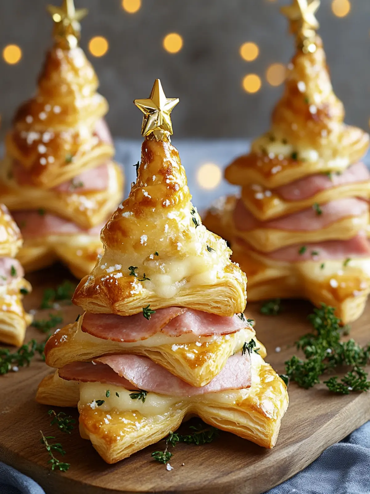 Ham & Cheese Puff Pastry Christmas Trees for Festive Fun 3 HAM & CHEESE PUFF PASTRY CHRISTMAS TREES