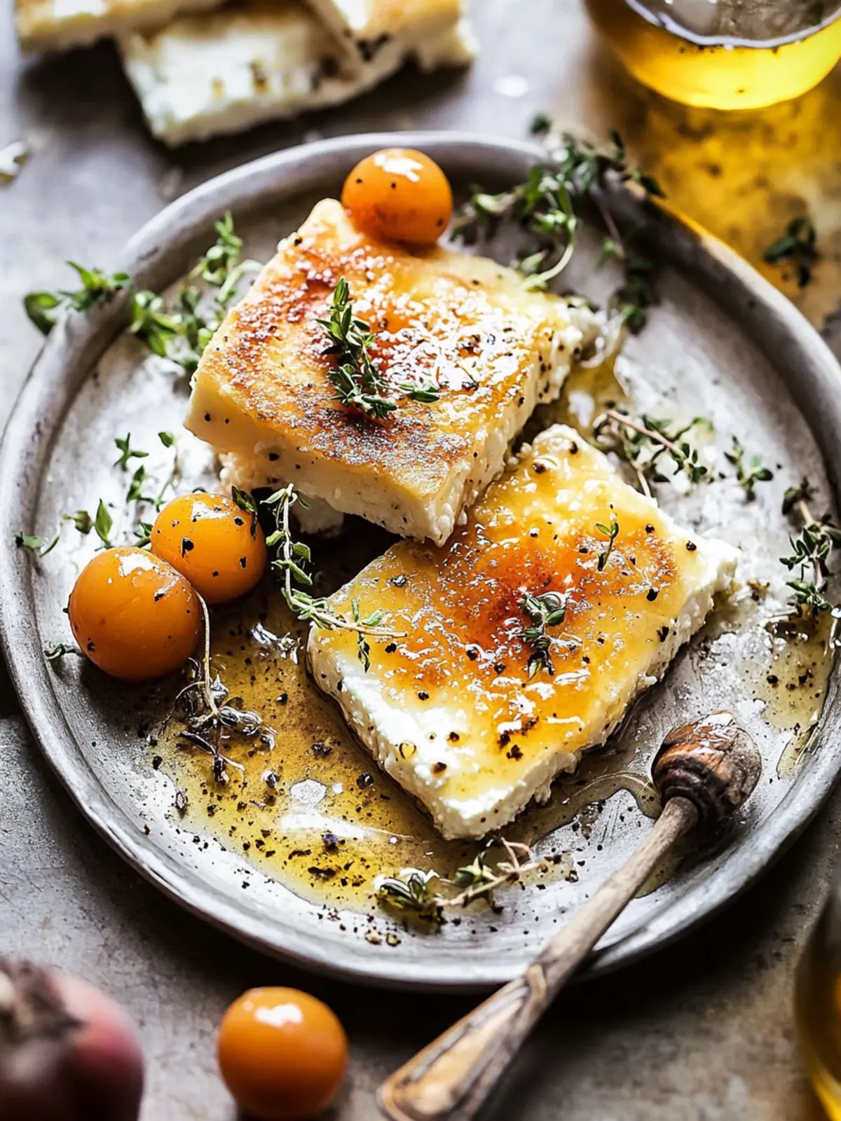 Pan-Fried Feta with Peppered Honey