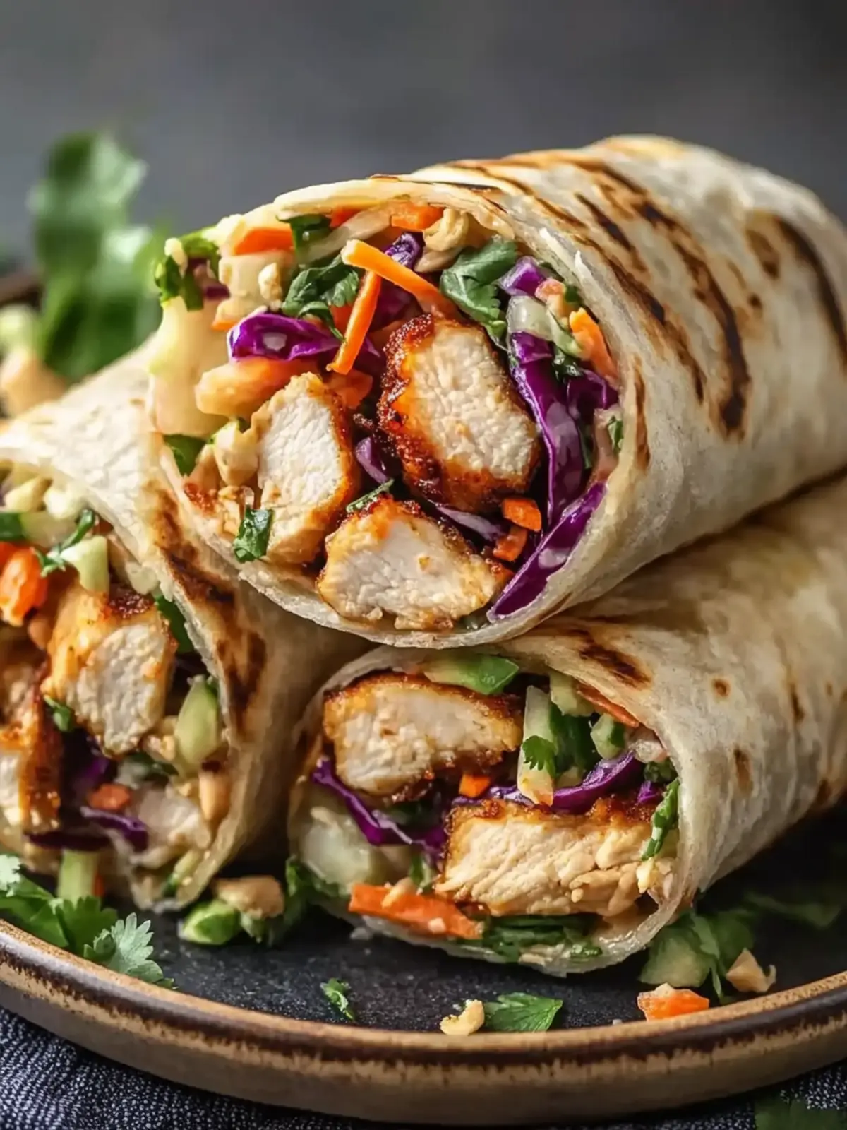 Thai Chicken Wrap with Crunchy Asian Slaw Made Easy at Home 4 Thai Chicken Wrap with Crunchy Asian Slaw