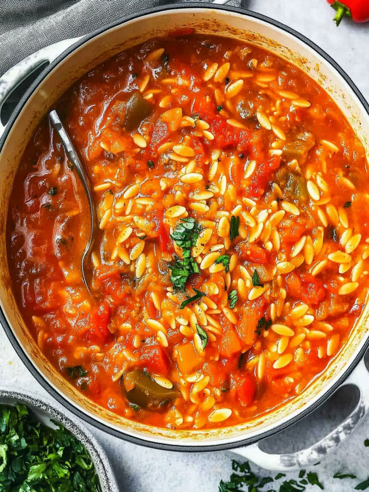 Hearty Stuffed Pepper Orzo Soup: Comfort in Every Bite 4 Stuffed Pepper Orzo Soup
