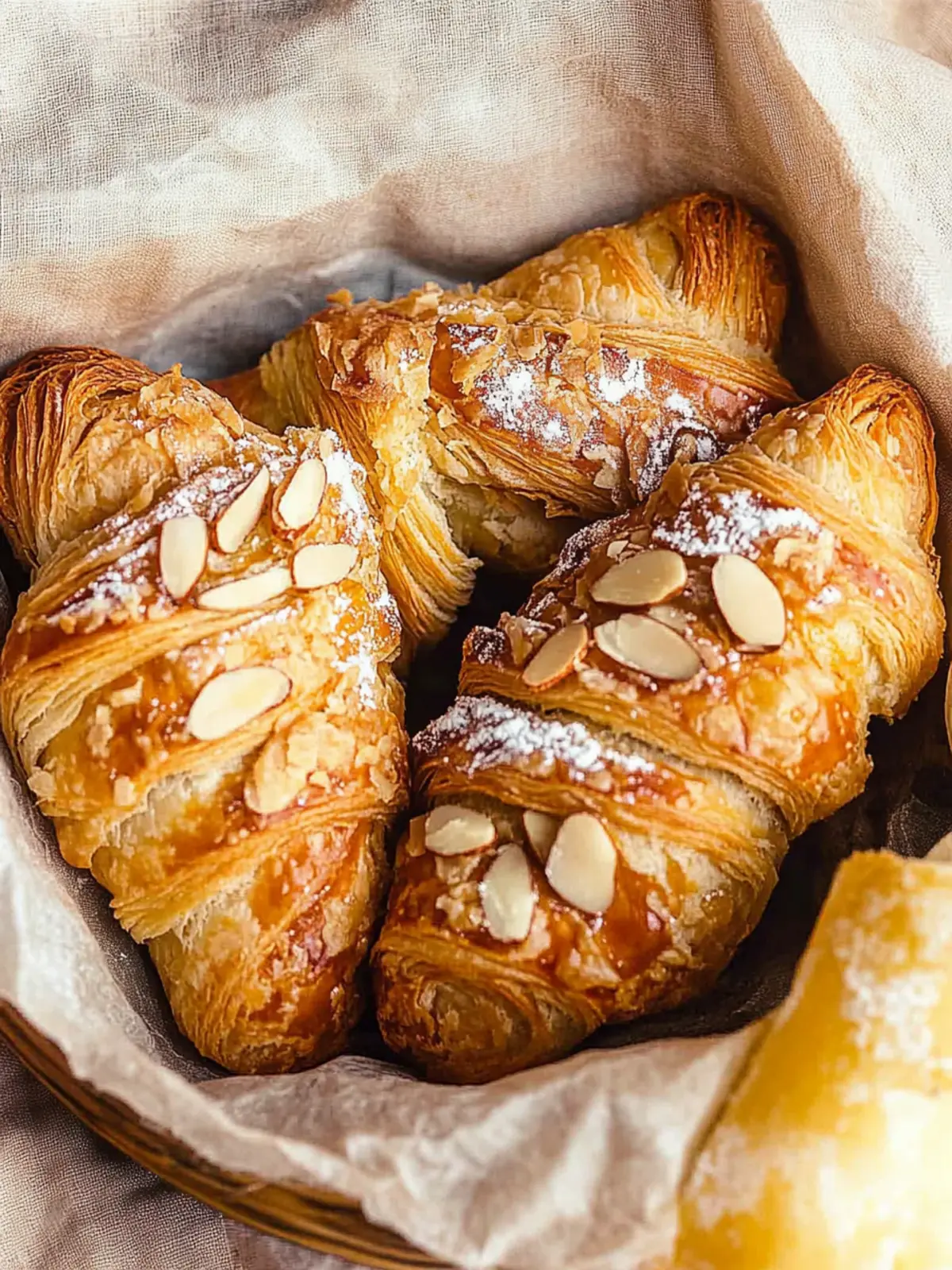 Easy French Almond Croissants Made with Leftover Croissants 2 Easy French Almond Croissants