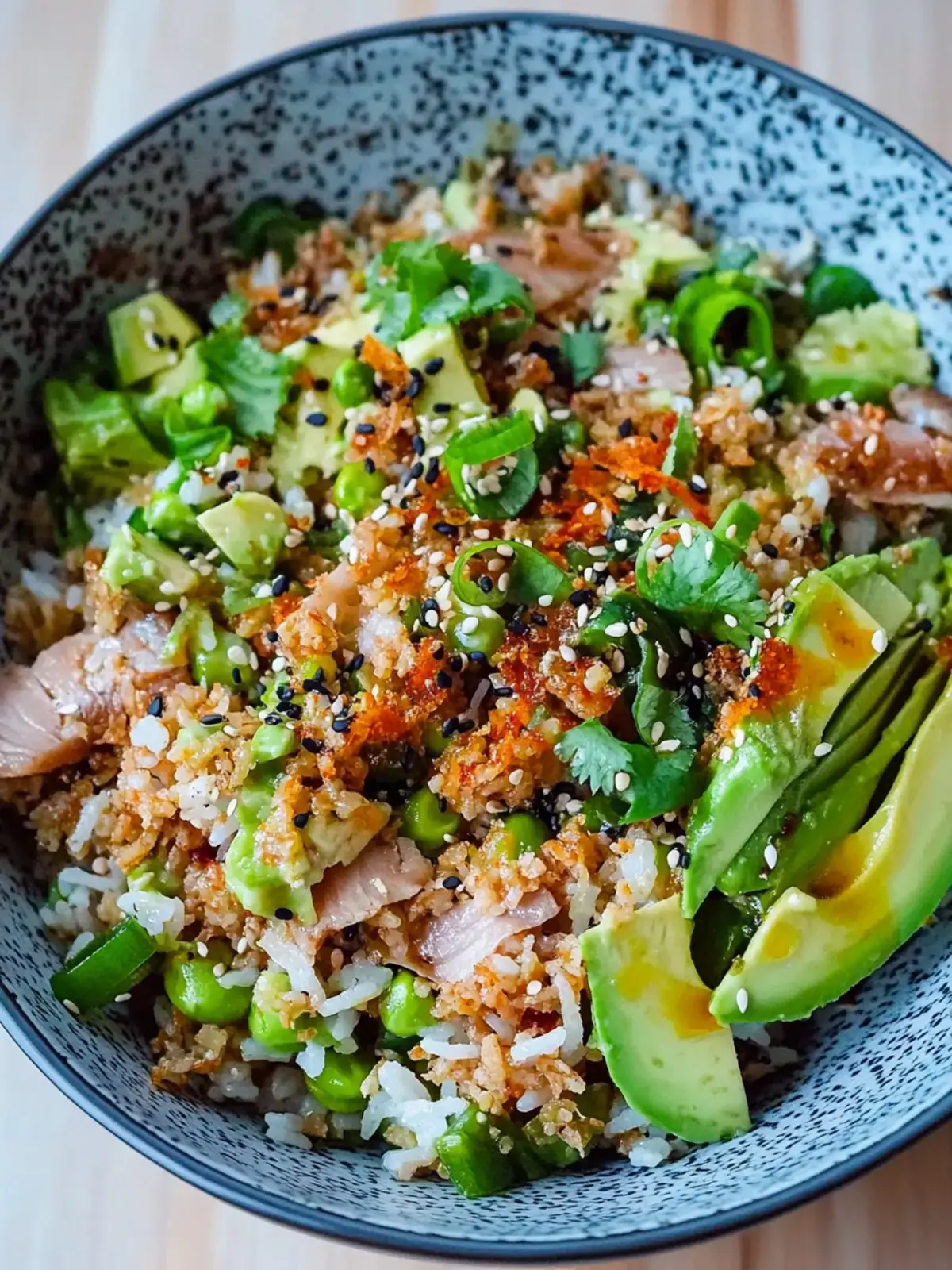 Tuna Avocado Crispy Rice Salad: Quick, Fun, and Flavorful! 3 Tuna Avocado Crispy Rice Salad