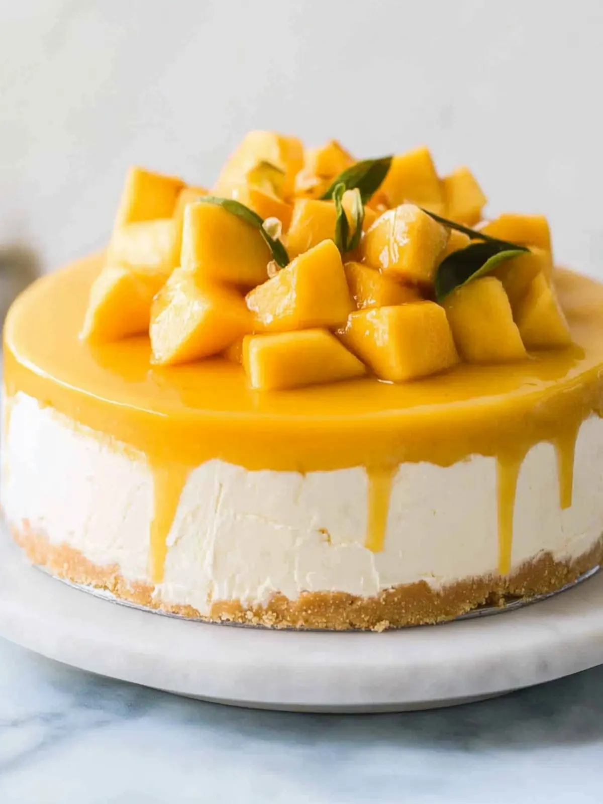 Delightful No Bake Mango Cheesecake for Effortless Summer Bliss 2 Mango Cheesecake
