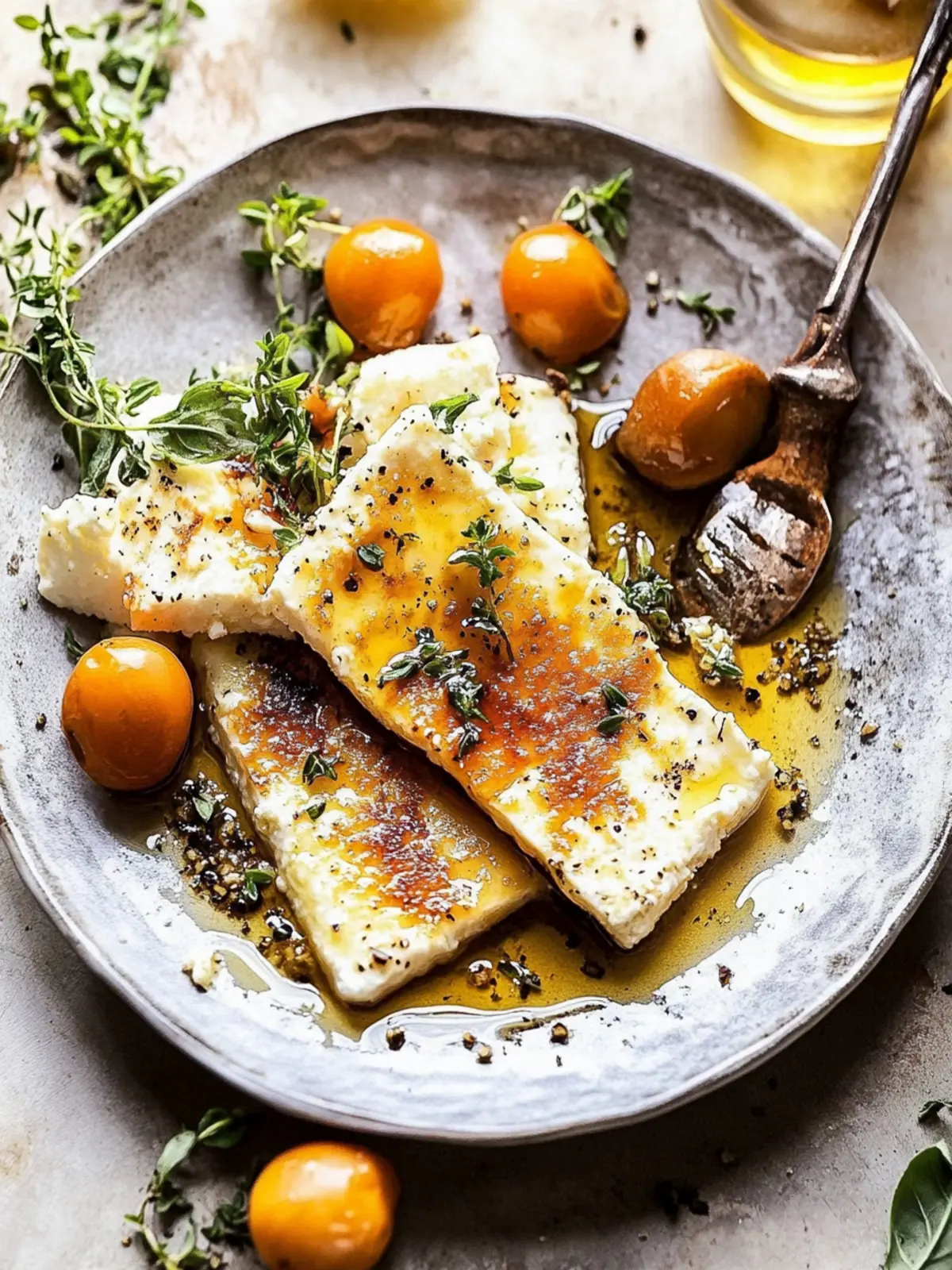 Pan-Fried Feta with Peppered Honey