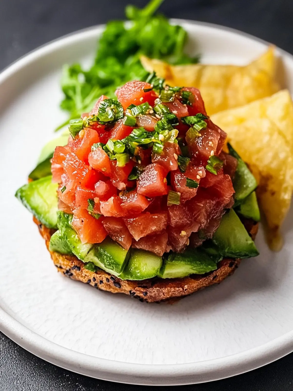 Zesty Spicy Tuna Tartare with Creamy Avocado Delight 4 Spicy Tuna Tartare