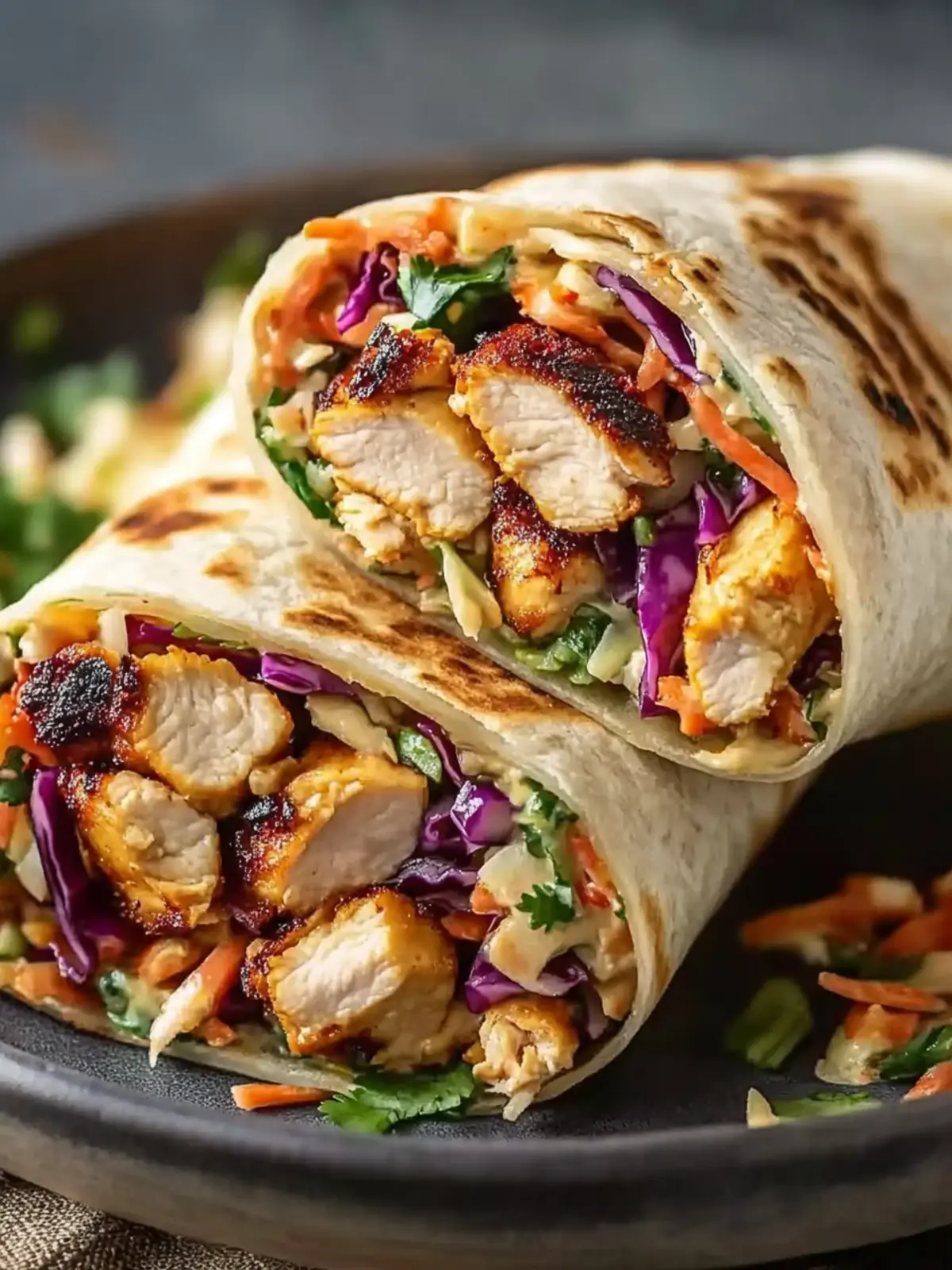 Thai Chicken Wrap with Crunchy Asian Slaw Made Easy at Home 3 Thai Chicken Wrap with Crunchy Asian Slaw