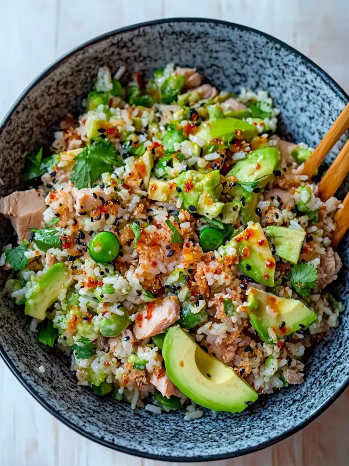 Tuna Avocado Crispy Rice Salad: Quick, Fun, and Flavorful! 4 Tuna Avocado Crispy Rice Salad