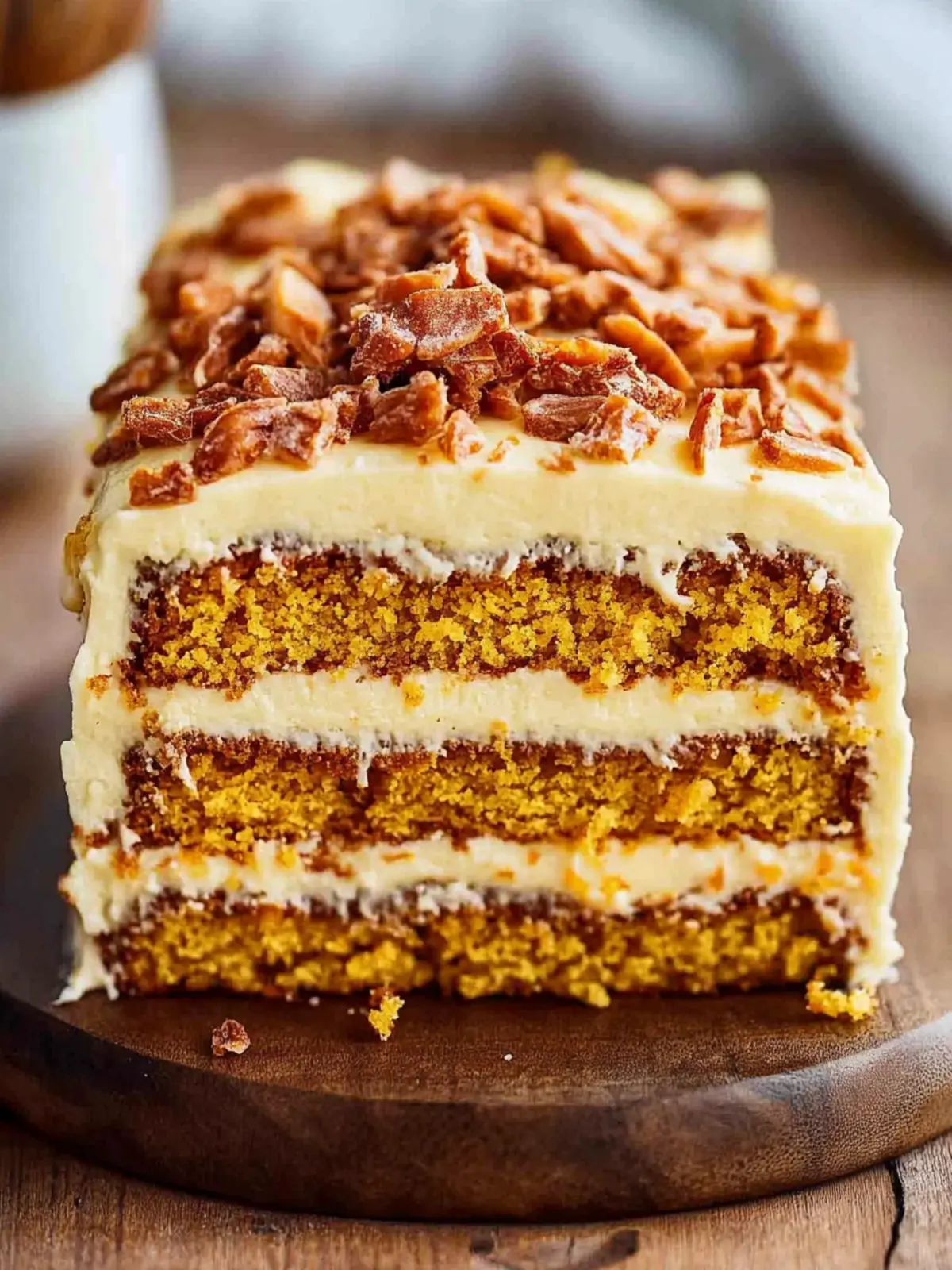 Irresistible Pumpkin Layer Cake with Toffee Pecans Delight 4 Pumpkin Layer Cake