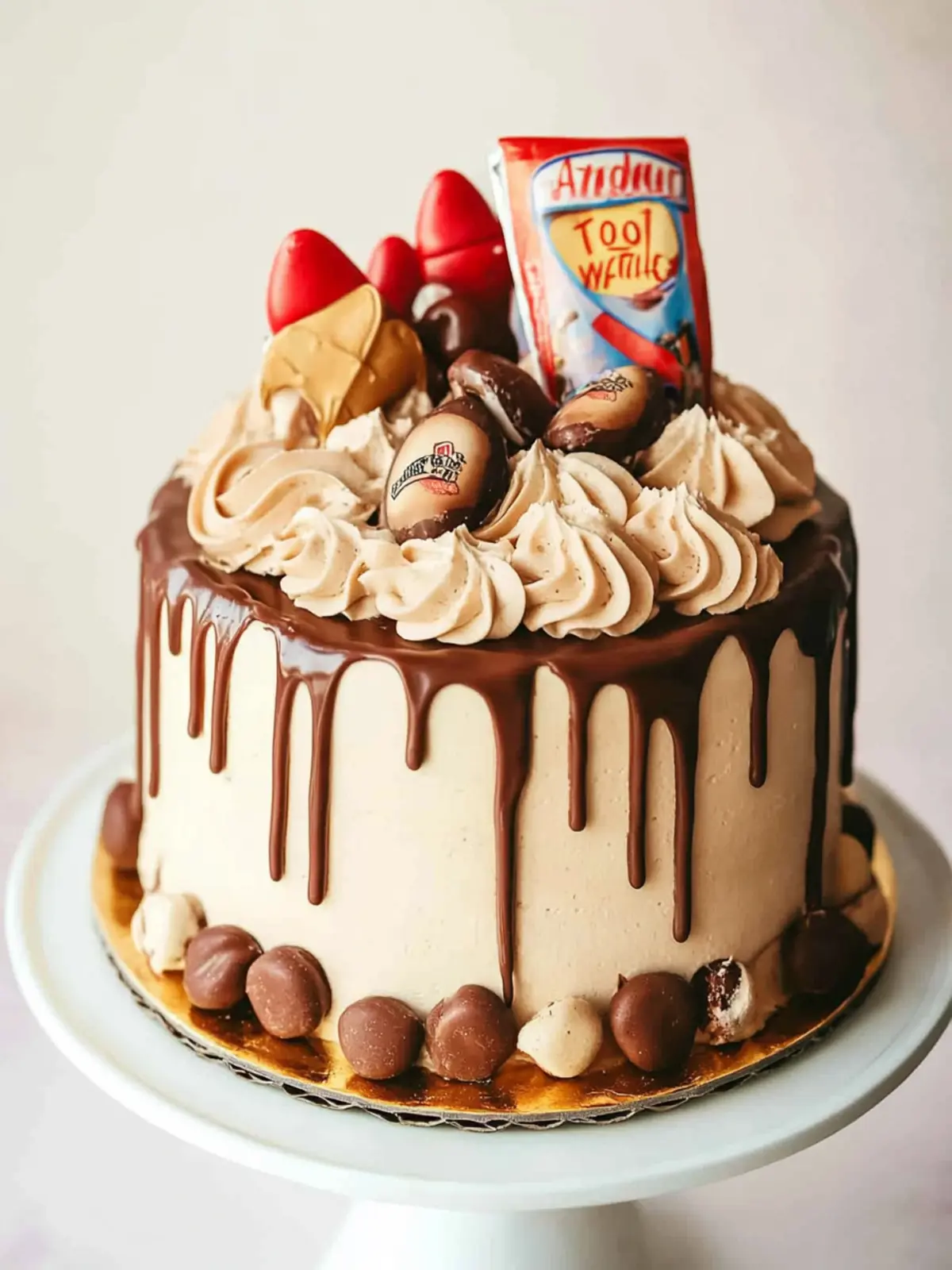 Indulge in Kinder Bueno Cake with Gold Drip Bliss 4 Kinder Bueno Cake with Gold Drip