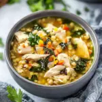 Healthy Chicken Barley Soup with Garlic Chili Oil Comfort 5 Chicken Barley Soup
