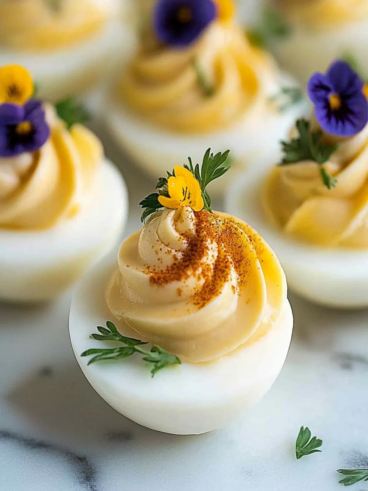 Boursin Deviled Eggs with Mustard Caviar: Elegant Party Treat 2 Boursin Deviled Eggs
