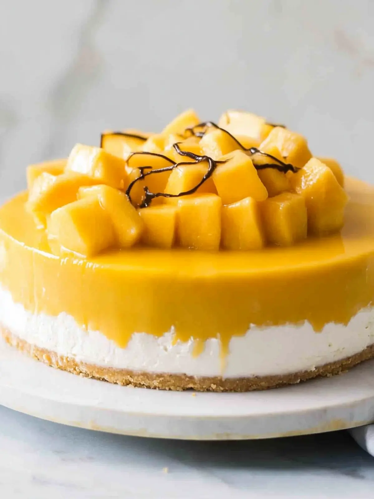 Delightful No Bake Mango Cheesecake for Effortless Summer Bliss 4 Mango Cheesecake