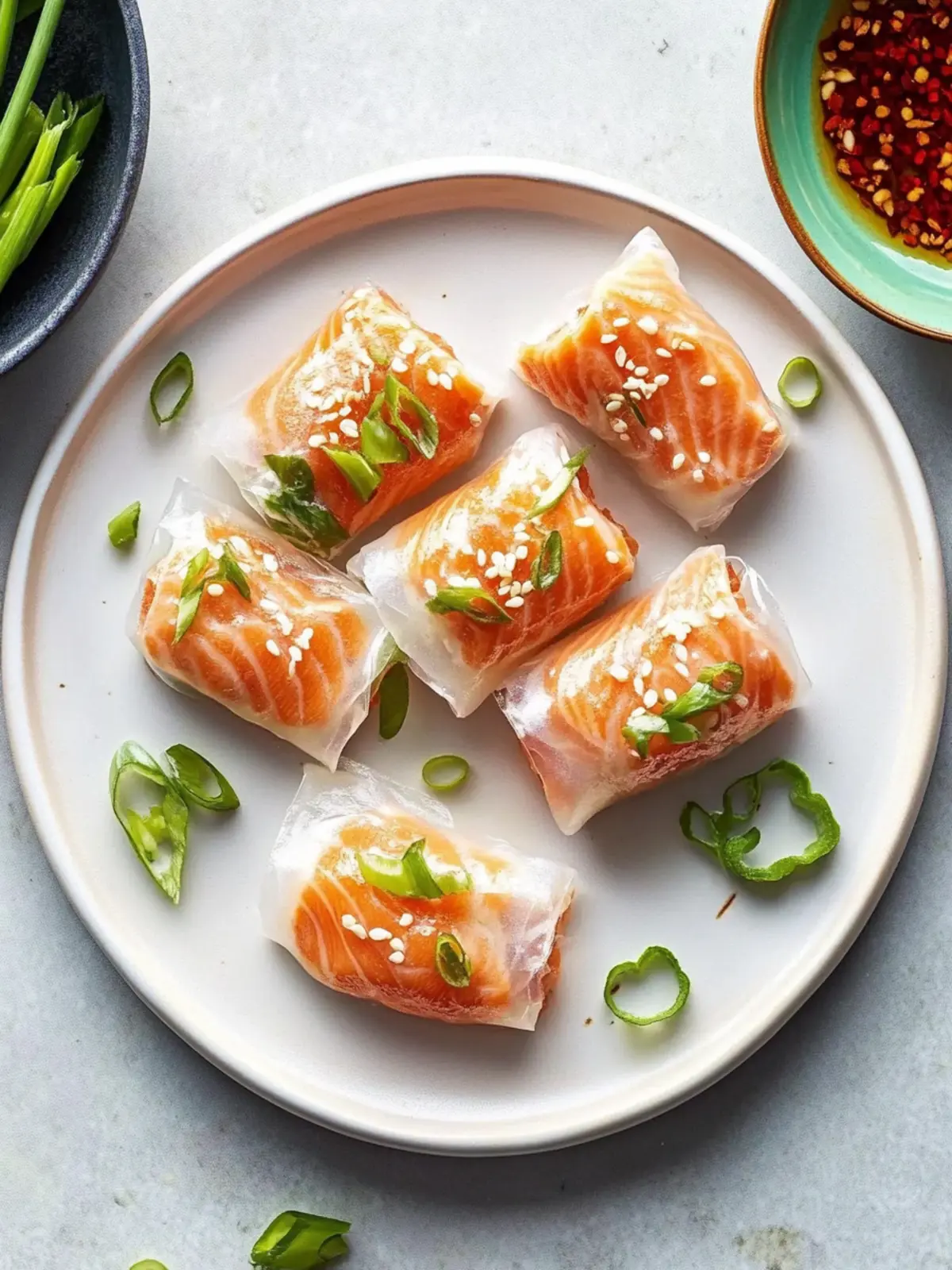 Crispy Rice Paper Roll-Ups with Salmon That Wow Every Bite 5 Crispy Rice Paper Roll-Ups with Salmon