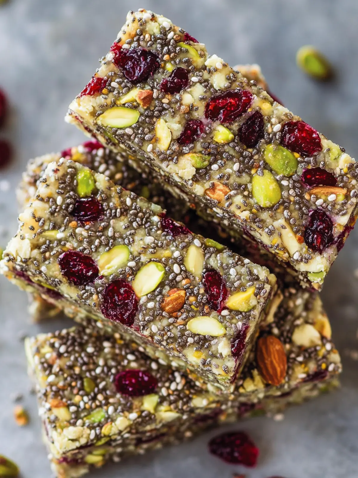 Pistachio Cranberry Chia Bars: Easy Healthy No-Bake Treats 2 Pistachio Cranberry Chia Bars: A Healthy No-Bake Snack