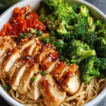 Spicy Garlic Chicken and Broccoli Noodle Bowls: Quick & Flavorful! 2 Spicy Garlic Chicken and Broccoli Noodle Bowls