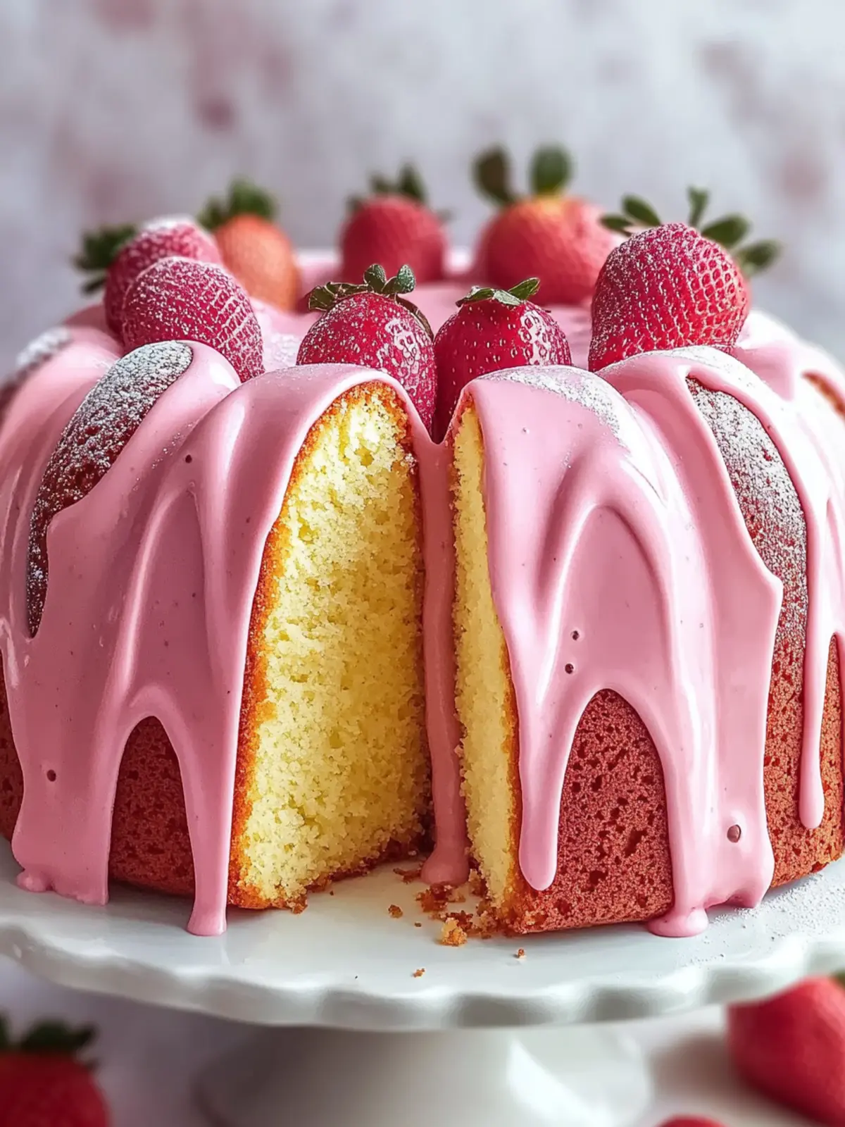 Strawberry Milkshake Pound Cake Recipe: Sweet Summer Bliss 2 Strawberry Milkshake Pound Cake Recipe: A Sweet Delight!
