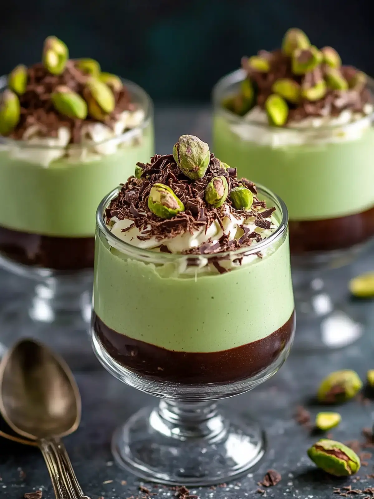 Indulge in Decadent Pistachio Mousse with Rich Chocolate Ganache 3 Decadent Pistachio Mousse with Rich Chocolate Ganache