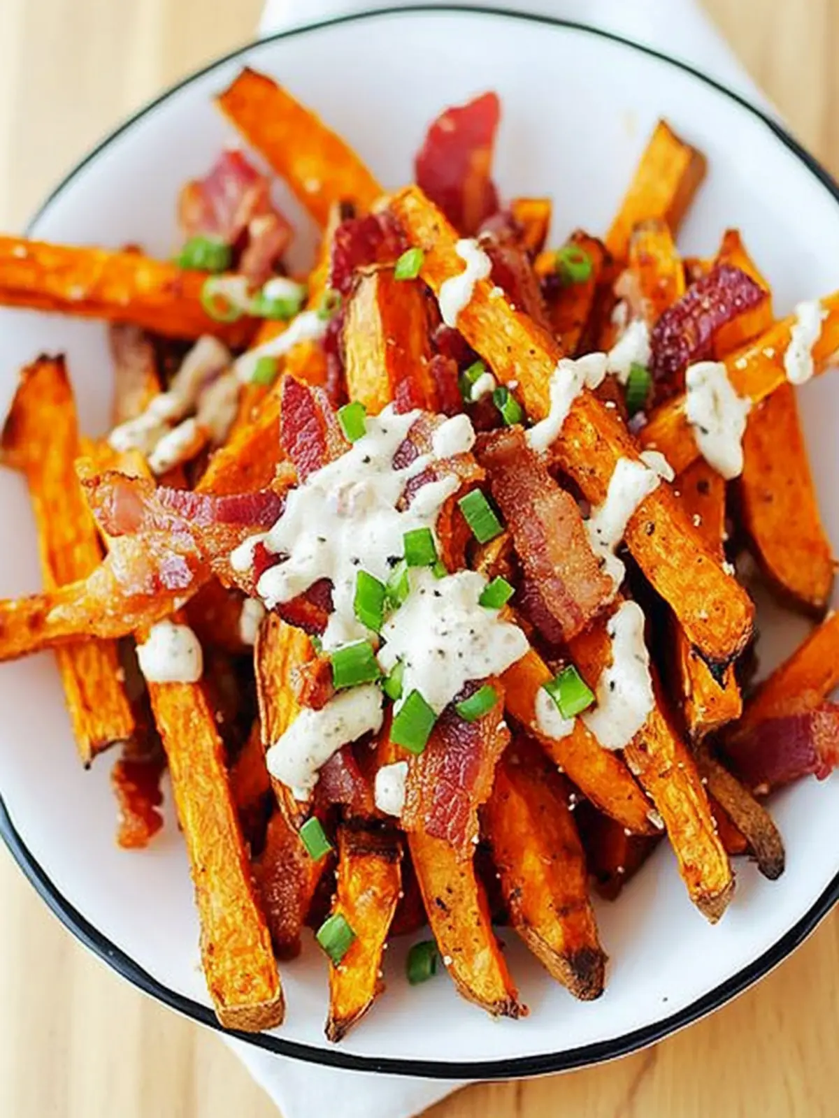 Spicy Sweet Potato Fries with Bacon for Game Night Bliss 2 Spicy Sweet Potato Fries with Bacon