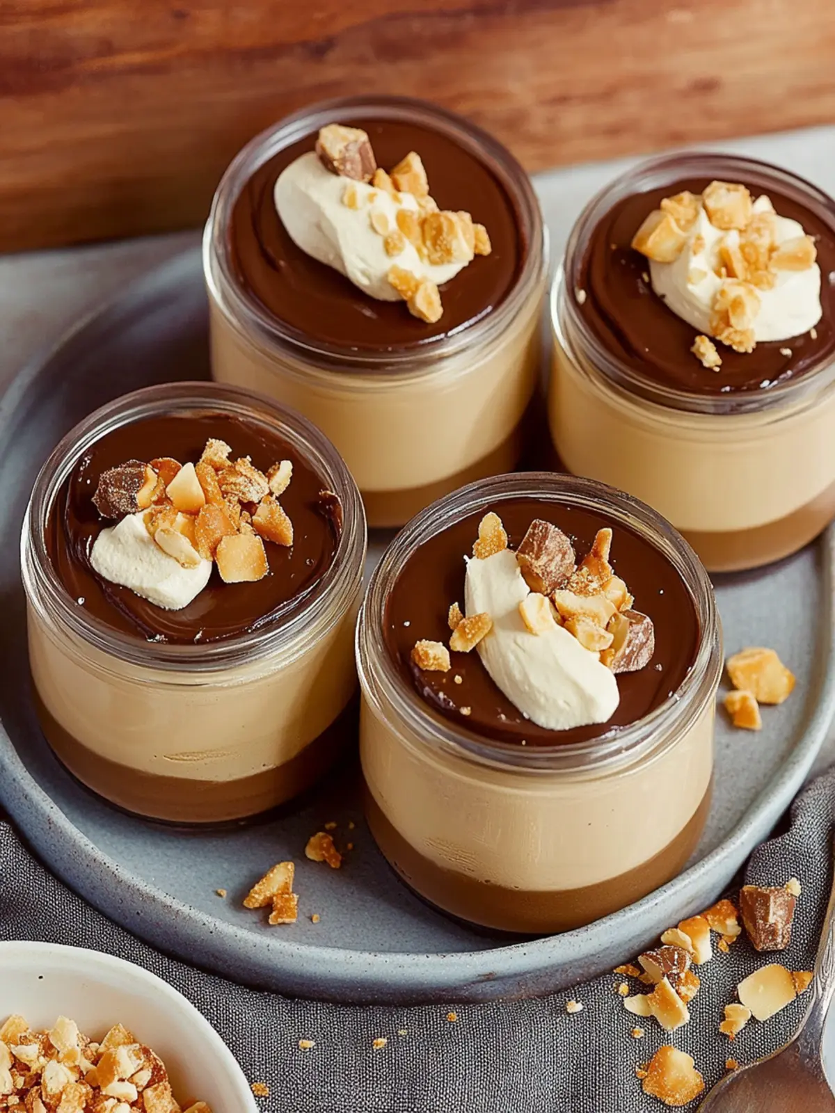 Delicious Snickers Mousse Cups for Healthy Indulgence 4 Snickers Mousse Cups