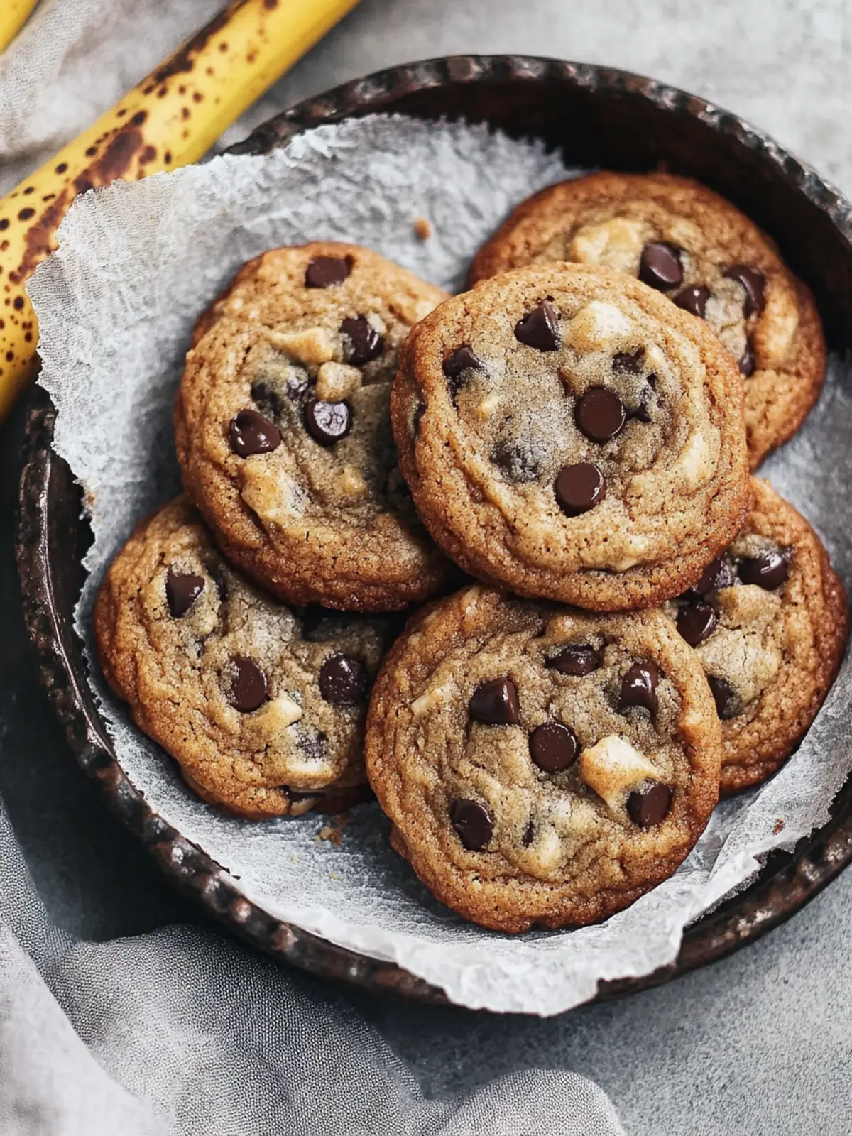 Irresistible Banana Bread Chocolate Chip Cookies in One Bowl 2 Banana Bread Chocolate Chip Cookies