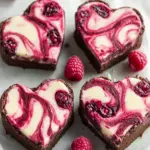 Heart Shaped Brownies with Raspberry Swirl for Sweet Moments 2 Heart Shaped Brownies (with Raspberry Swirl and Cheesecake Topping)
