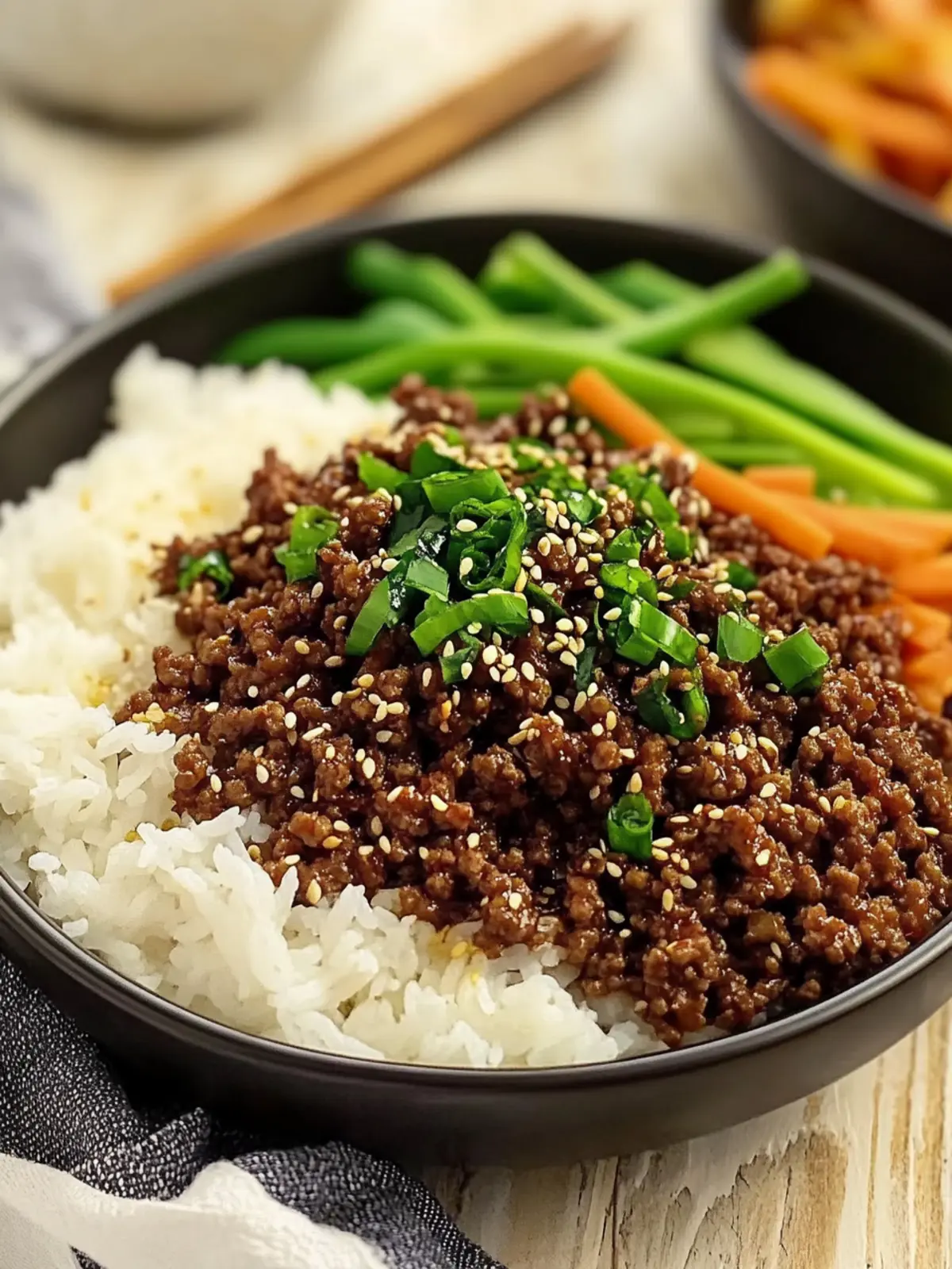 Delicious Korean Ground Beef Bowl Quick & Easy for Busy Nights 2 Delicious Korean Ground Beef Bowl (Quick & Easy)