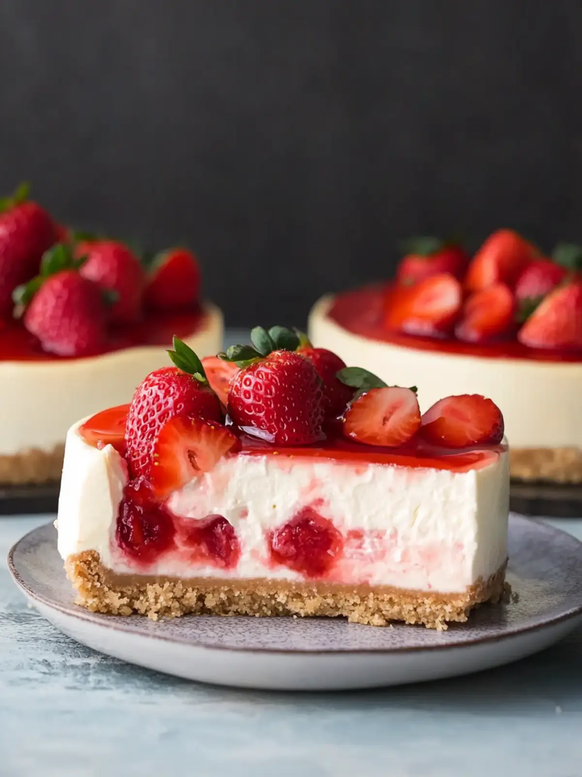 Irresistible Strawberry Cheesecake with Fresh Summer Bliss 3 Strawberry Cheesecake