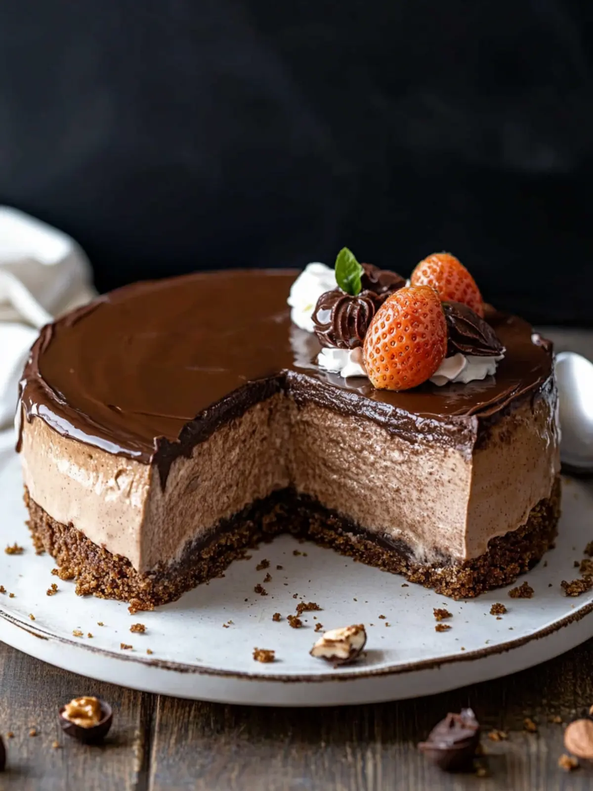 Indulge in Creamy Nutella Cheesecake – No-Bake Bliss 2 Nutella Cheesecake