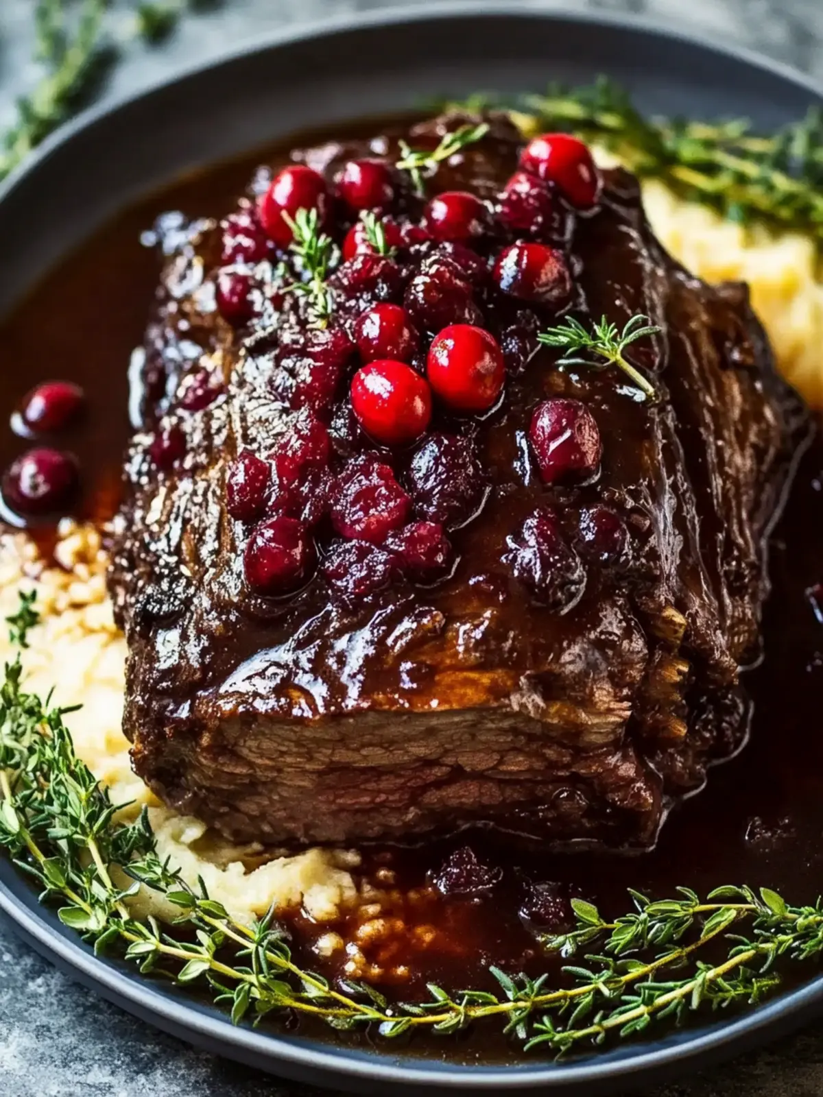Slow-Braised Beef Roast with Cranberry Balsamic Glaze Magic 3 Slow-Braised Beef Roast with Cranberry Balsamic Glaze