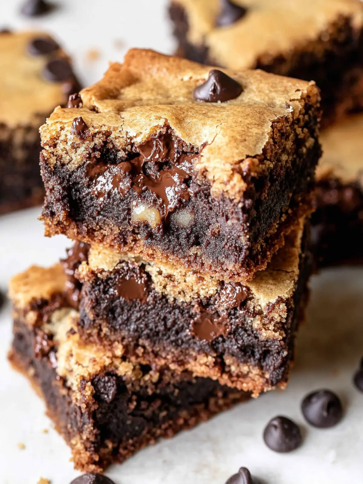 Decadent Chocolate Chip Cookie Brownies You'll Love 4 Chocolate Chip Cookie Brownies